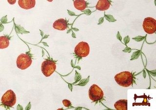 Vente de Tissu en Rideau Imprimé avec Fraises