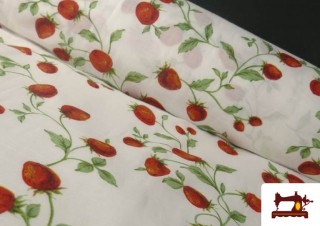 Tissu en Rideau Imprimé avec Fraises
