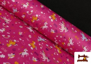 Acheter Tissu en Pull Imprimé avec Licornes de Couleurs
