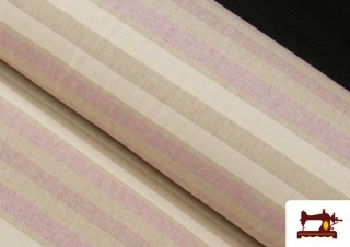 Tissu en Canvas Panama à Rayures Grandes