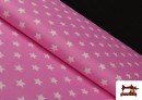 Vente en ligne de Tissu en Coton de Couleurs Étoiles Grandes couleur Rosé