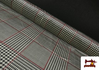 Tissu en Velours avec Imprimé Prince-de-galles Tissu en Velours avec Imprimé Prince-de-galles
