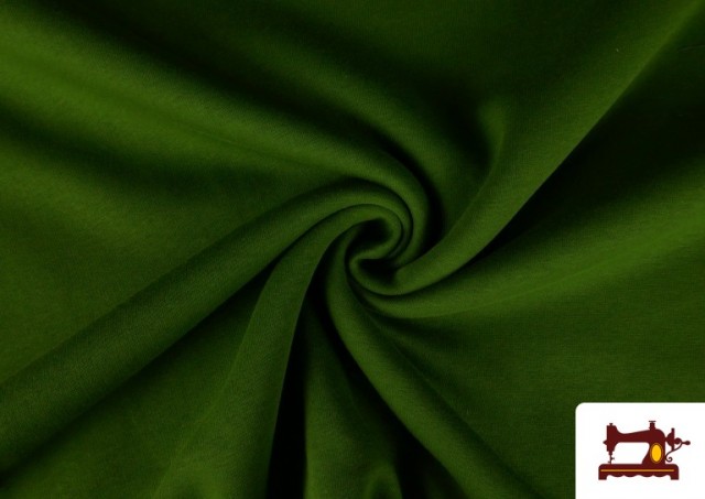 Tissu en Sweat de Couleurs couleur Vert Bouteille