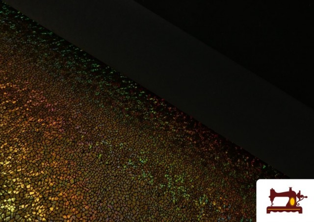 Acheter Tissu en Lycra Doré avec Hologramme Multicolore couleur Doré