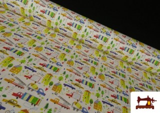 Acheter Tissu en Coton Imprimé avec Cité de Couleurs