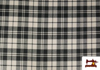 Vente de Tissu Viyella Imprimé à Carreaux Classiques Noirs