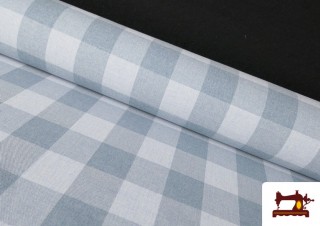 Tissu Viyella Imprimé à Carreaux Bleus