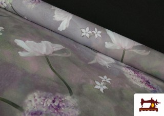 Tissu en Néoprène Floral avec Hortensia Tissu en Néoprène Floral avec Hortensia