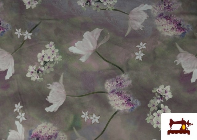 Acheter Tissu en Néoprène Floral avec Hortensia