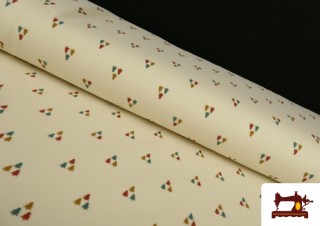 Tissu en Sweat Imprimé avec Arbres couleur Écru Tissu en Sweat Imprimé avec Arbres couleur Écru