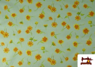 Acheter Tissu en Coton Imprimé avec Tournesols