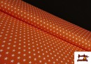 Tissu de Tee-Shirt Imprimé avec Étoiles de Couleurs couleur Orange