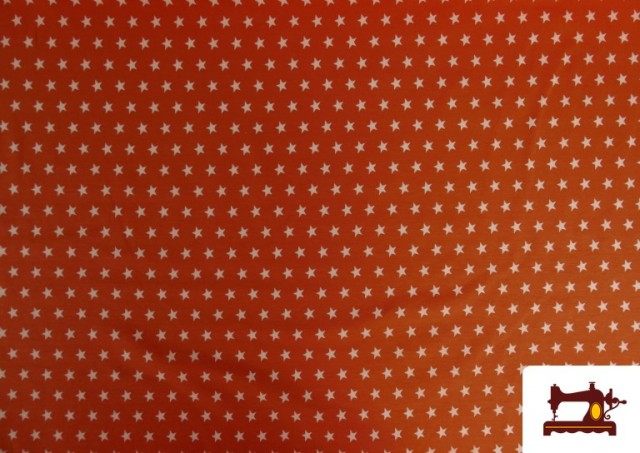 Acheter Tissu de Tee-Shirt Imprimé avec Étoiles de Couleurs couleur Orange