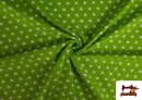 Acheter en ligne Tissu de Tee-Shirt Imprimé avec Étoiles de Couleurs couleur Vert