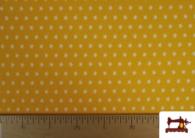 Tissu de Tee-Shirt Imprimé avec Étoiles de Couleurs couleur Jaune
