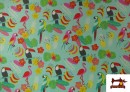 Vente de Tissu de Tee-Shirt avec Imprimé Tropical et Perroquets