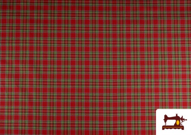 Acheter Tissu à Carreaux Écossais pour Linge de Table (Largeur 305 cm) couleur Rouge