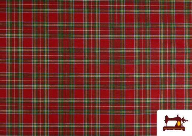 Vente de Tissu à Carreaux Écossais pour Linge de Table (Largeur 305 cm) couleur Rouge