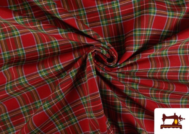 Vente en ligne de Tissu à Carreaux Écossais pour Linge de Table (Largeur 305 cm) couleur Rouge