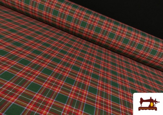 Tissu à Carreaux Écossais pour Linge de Table (Largeur 305 cm) couleur Vert