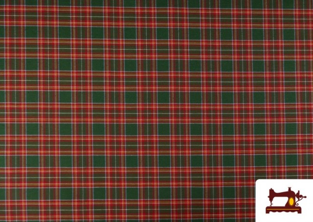Tissu à Carreaux Écossais pour Linge de Table (Largeur 305 cm) couleur Vert