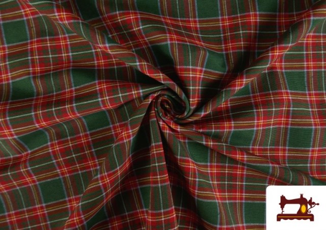 Vente de Tissu à Carreaux Écossais pour Linge de Table (Largeur 305 cm) couleur Vert