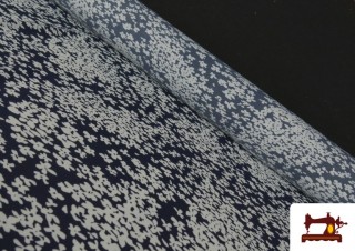 Acheter Tissu en Crêpe avec Imprimé Fleurs Blanches