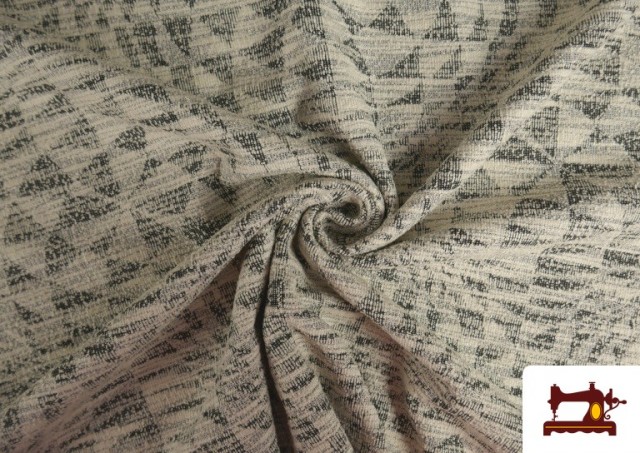 Tissu de Tee-Shirt en Lin Jacquard Imprimé Géométrique