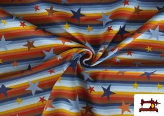 Vente en ligne de Tissu French Terry Imprimé avec Étoiles Vente en ligne de Tissu French Terry Imprimé avec Étoiles