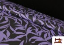 Acheter Tissu en Viscose avec Feuilles couleur Violet