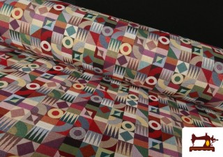 Tissu en Gobelin avec Imprimé Ethnique pour Tapisserie