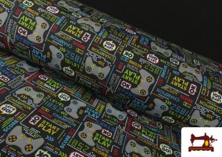 Tissu en Softshell Imprimé avec Jeus Vidéo Tissu en Softshell Imprimé avec Jeus Vidéo