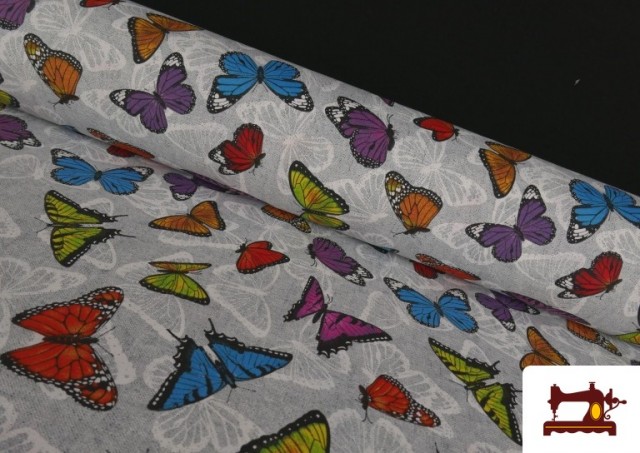 Tissu en Canvas Imprimé avec Papillons