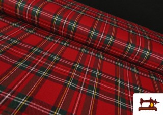 Tissu en Viyella à Carreaux Écossais Rouges