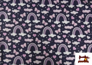 Vente de Tissu en Softshell Imprimé avec Arcs-en-Ciel Vente de Tissu en Softshell Imprimé avec Arcs-en-Ciel