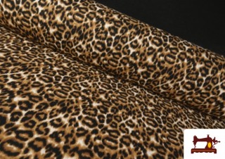 Tissu en Lycra Élastique Imprimé Animal Léopard Marron Tissu en Lycra Élastique Imprimé Animal Léopard Marron
