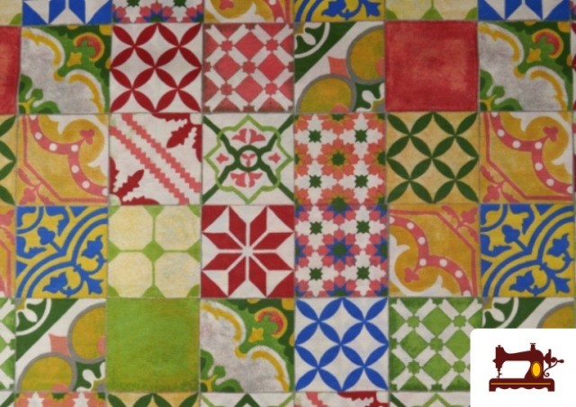 Acheter en ligne Tissu en Canvas Imprimé avec Dalles de Couleurs