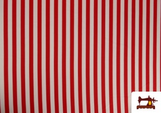 Acheter Tissu à Rayures Rouges et Blanches 150 cm