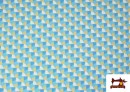 Acheter en ligne copy of Tissu en Crêpe avec Imprimé Floral couleur Bleu