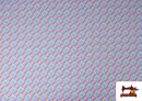 Acheter en ligne Tissu en Crêpe Imprimé avec Losanges couleur Violet