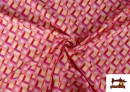 Vente de copy of Tissu en Crêpe avec Imprimé Floral couleur Rouge