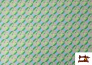 Tissu en Crêpe Imprimé avec Losanges couleur Rosé