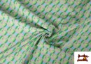 Acheter Tissu en Crêpe Imprimé avec Losanges couleur Rosé