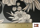 Acheter en ligne Tissu en Crêpe Satiné avec Imprimé Floral
