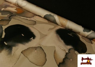 Acheter Tissu en Crêpe Satiné avec Imprimé Aquarelle