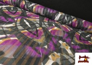 Acheter Tissu en Mousseline Coupé Imprimé couleur Violet Acheter Tissu en Mousseline Coupé Imprimé couleur Violet