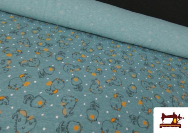 Vente en ligne de copy of Tissu de Tee-Shirt avec Cerises Pin-Up couleur Bleu