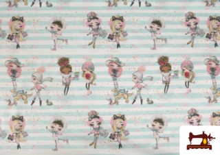 Acheter Tissu en Coton Imprimé avec Filles