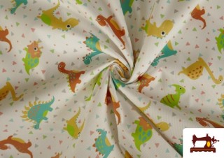 Vente en ligne de Tissu Piqué en Coton Imprimé avec Dinosaures Infantiles Vente en ligne de Tissu Piqué en Coton Imprimé avec Dinosaures Infantiles