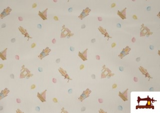 Vente de Tissu Piqué en Coton Imprimé avec Ours Infantiles Vente de Tissu Piqué en Coton Imprimé avec Ours Infantiles